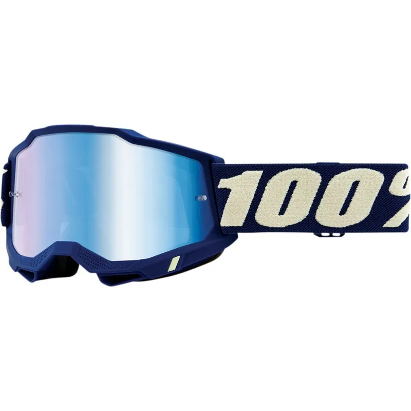 Ofertă specială Ochelari motocross 100% ACCURI2 DEEPMARINE-MIRROR BLUE